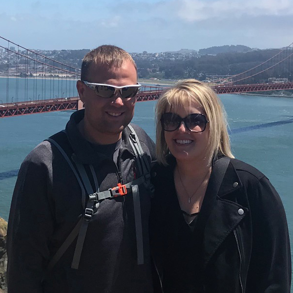 Amber and her hubby in San Francisco